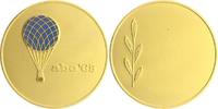 Luftfahrt - Ballon Bronzemedaille, vergoldet abo 65 -