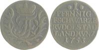 Schwarzburg-Rudolstadt 1 Pfennig Johann Friedrich 1744-1767 -