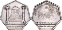 Freimaurer 7-eckige Silbermedaille der Loge 'L'Aménité, AMENITAS LUMINE VICET -