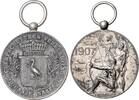 Niederlande-Königreich Lot von 2 Schützenmedaillen (Wilhelmina I. 1890-1948) -