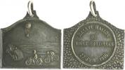 Luftfahrt - Ballon Bronze-Plakette, versilbert a.d. Ballverfolgung in Brüssel -