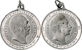 Personen Medaille, versilbert Otto von Bismarck, a.d. Versöhnung mit Kaiser Wilhelm II. -