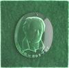 Personen Glasmedaille, grün Johann Wolfgang v. Goethe 1749-1832 -