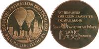 Luftfahrt - Ballon Kupfermedaille auf 200 Jahre Freiballon, Ballonclub Teuto -