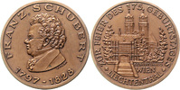 Personen Bronzemedaille Franz Schubert 1797-1828, a.s. 175. Geburtstag -