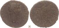Roman Empire AE As Nerva, FORTVNA AVGVS, Fortuna standing -