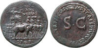 Roman Empire AE sestertius Divus Vespasian, struck under Titus, DIVO AVG VESP / DIVI VESP F AVG P M TR P P -