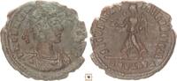 Roman Empire AE follis Gratian, Victory advancing left, QVARTA, Rome -