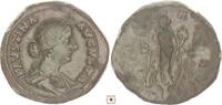 Roman Empire AE sestertius Faustina Junior, 180 degree rotated double strike of reverse -