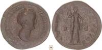 Roman Empire AE sestertius Diva Faustina Senior, VENERI AVGVSTAE, Venus standing -