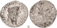 Roman Republic AR denarius Tiberius, Tribute penny -
