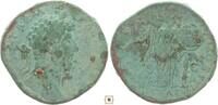 Roman Empire AE sestertius Lucius Verus, L VERVS AVG ARM PARTH MAX, Victory Inscribing shield VIC PAR -