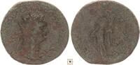 Roman Empire AE dupondius Domitian, FORTVNA AVGVSTI, Fortuna standing -