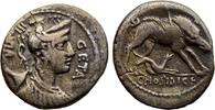 Roman Republic AR Denarius C. Hosidius Geta, Bust of Diana - Calydon boar wounded by spear, dog below -