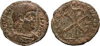 Roman Empire AE double maiorina Magnentius, Treveri, Christogram -