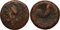 Greek AE 18mm Campania, Cales, Head of Athena / Cock standing -