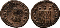 Roman Empire AE follis Constantine II. as Caesar, Heraclea, Camp gate -