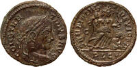 Roman Empire follis Constantine I., Sarmatia Devicta, Victory w. captive, Lugdunum -