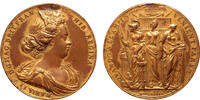 Great Britain gilt bronze medal British Historical Medals, Queen Mary, Death, Jan Luder, RR! -