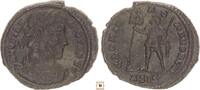 Roman Empire AE follis Vetranio, Emperor holding labarum and spear, Siscia, R! -