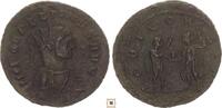 Roman Empire Antoninianus Aurelianus, Very rare bust type / Emperor receiving globe from Jupiter, Serdica -