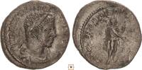 Roman Empire AR denarius Elagabalus, Emperor sacrificing over altar -