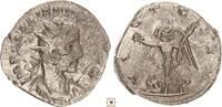 Roman Empire Antoninianus Gallien, VICT GERM, Victory advancing left, captive at feet -