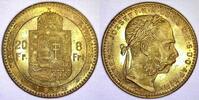 Österreich Ungarn  8 forint/20 Francs 1888 ss-vz