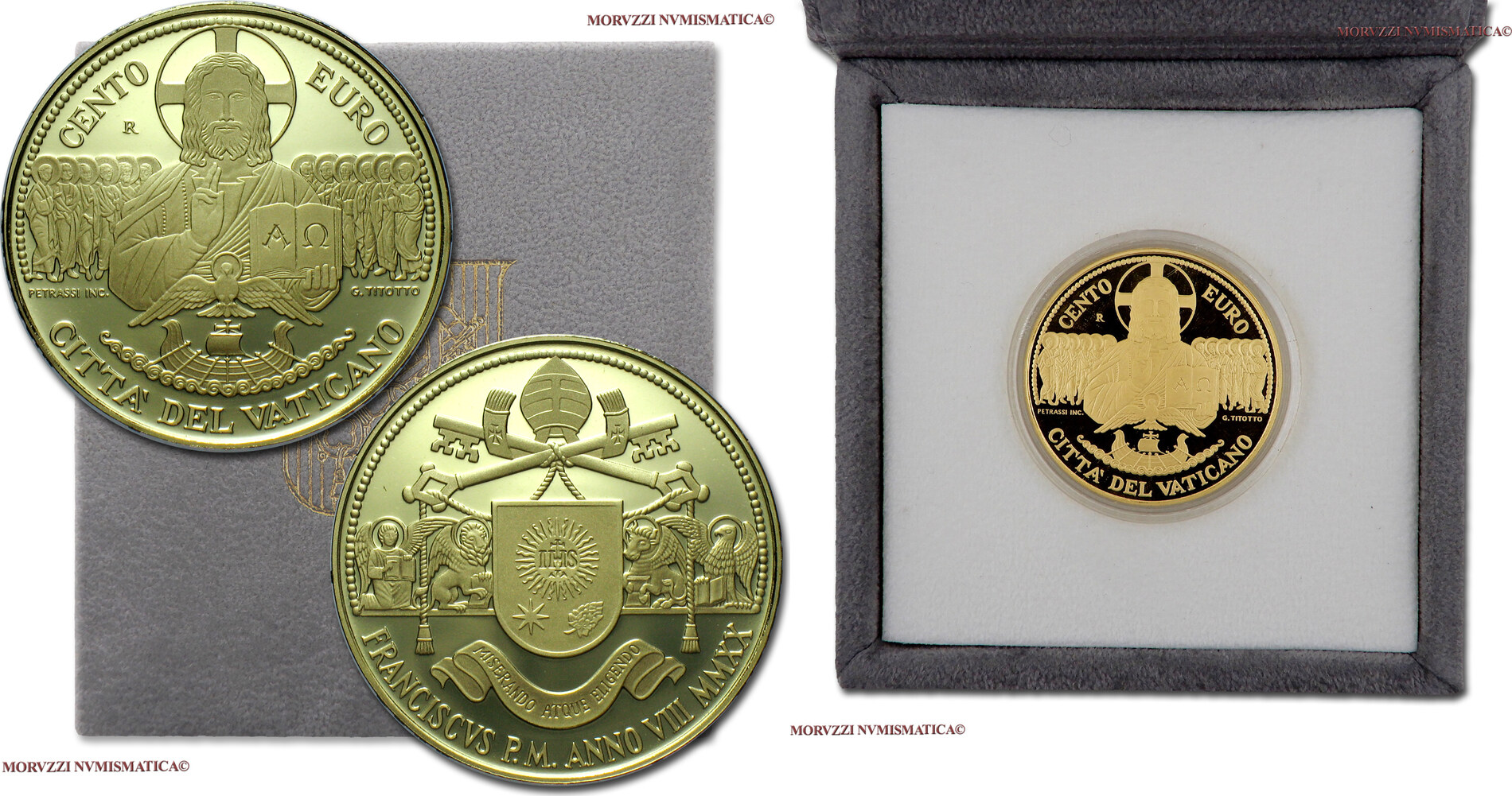 Vatican City State / Vatikanstadt 100 euro commemorative coin / 100 Euro  Gedenkmünze 2020 Pape François Dei Verbum Belle Epreuve