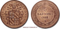 Papal States / Kirchenstaat 5 BAIOCCHI Pie IX -