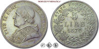 Papal States / Kirchenstaat / États pontificaux 5 LIRE 1870 A XXIV Pape ... 375,00 EUR  + 22,90 EUR frais d'envoi