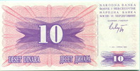 Bosnien Herzegovina, 10 Dinara -