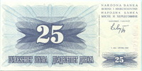 Bosnien Herzegovina, 25 Dinara -