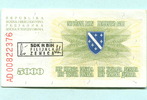 Bosnien Herzegovina, 5000 Dinara Stempel"ZENIZA" , -