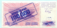 Bosnien Herzegovina, 100000 Dinara -