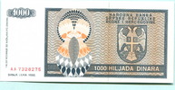Bosnien Herzegovina, 1000 Dinara Banja Luka, -