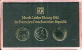 DDR 3 x 5 Mark ~ Themensatz Martin Luther Ehrung ~ -