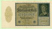 Deutschland 10000 Mark FZ stark nach unten versetzt, -