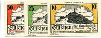 Thüringen, 10 Pfg. 25 Pfg. 50 Pfg. Kahla, -