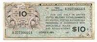 USA, 10 Dollars Militärgeld, -