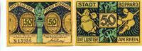 Rheinland 50 Pfg. 21.4.1921 Boppard, I/I- 2,00 EUR prix TTC + 6,00 EUR frais d'envoi