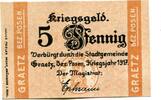 Posen 5 Pfg. Graetz, -