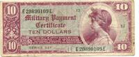 USA, 10 Dollars Serie 521 Military Payment Certificate, -