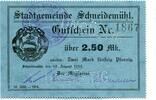 Posen 2.50 Mk. Schneidemühl, -