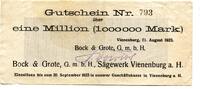 Niedersachsen 1 Mio. Mk. Vienenburg, -