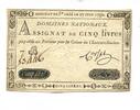 Frankreich, 5 Livres Assignat, -