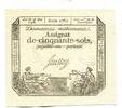 Frankreich, 50 Sols Assignat, -
