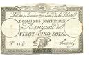 Frankreich, 25 Sols Assignat, -