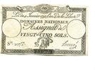 Frankreich, 25 Sols Assignat, -