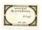 Frankreich, 5 Livres Assignat, -